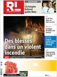 Portada de Le Republicain Lorrain (Francia)