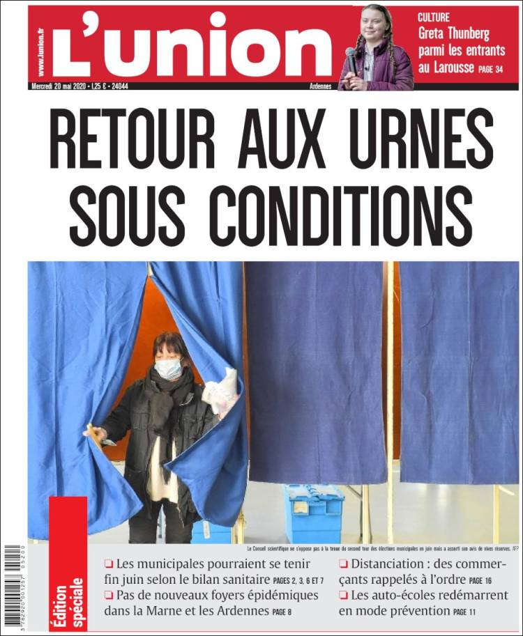 Portada de L'Union (Francia)