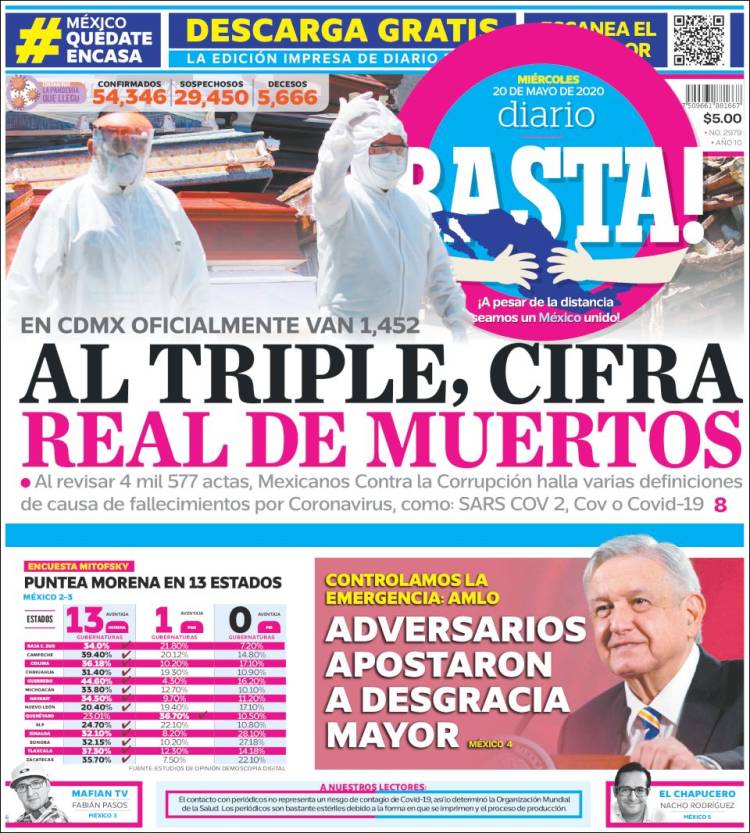 Portada de Diario Basta (Mexico)