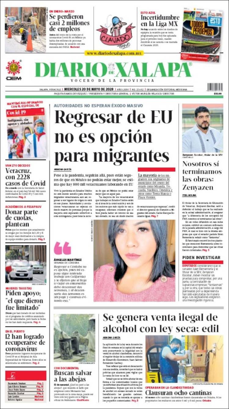 Portada de Diario de Xalapa (Mexico)