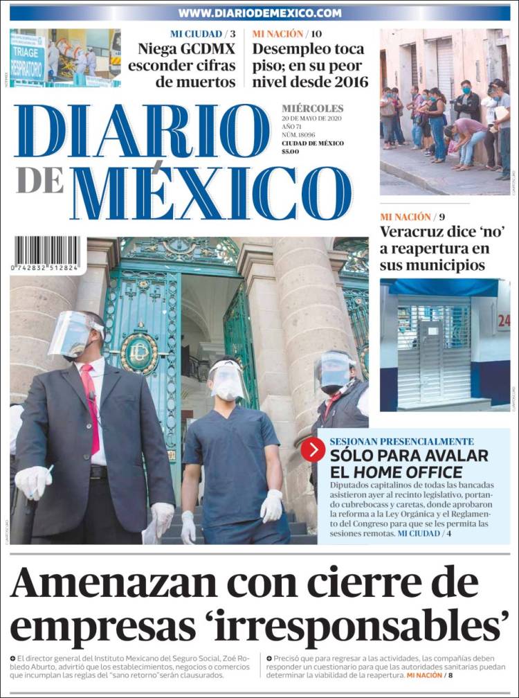 Portada de Diario de México (Mexico)