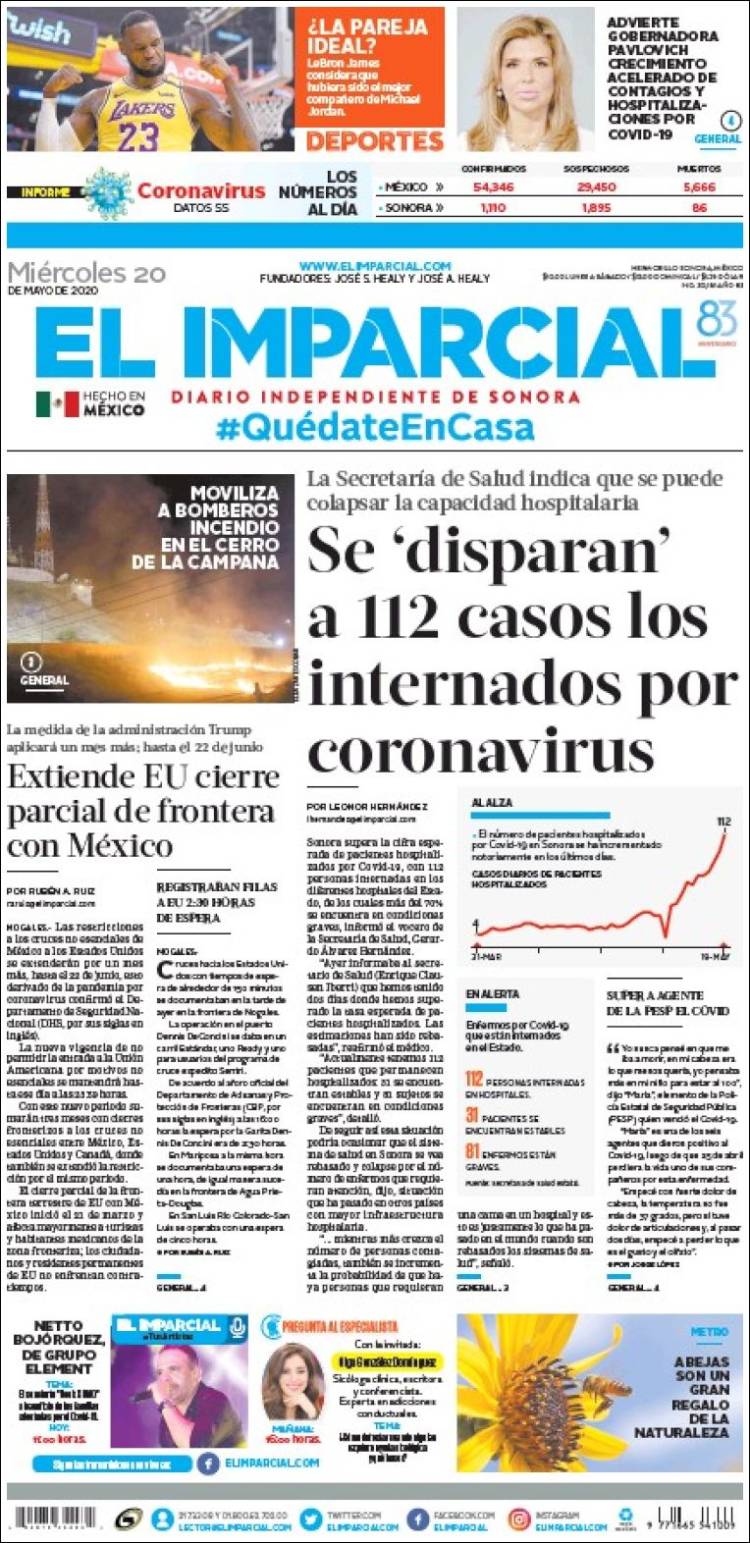 Portada de El Imparcial (Mexico)