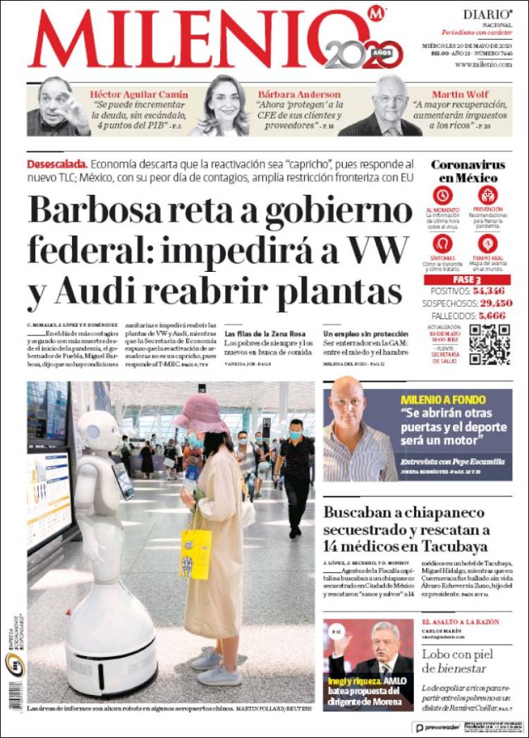 Portada de Milenio (Mexico)