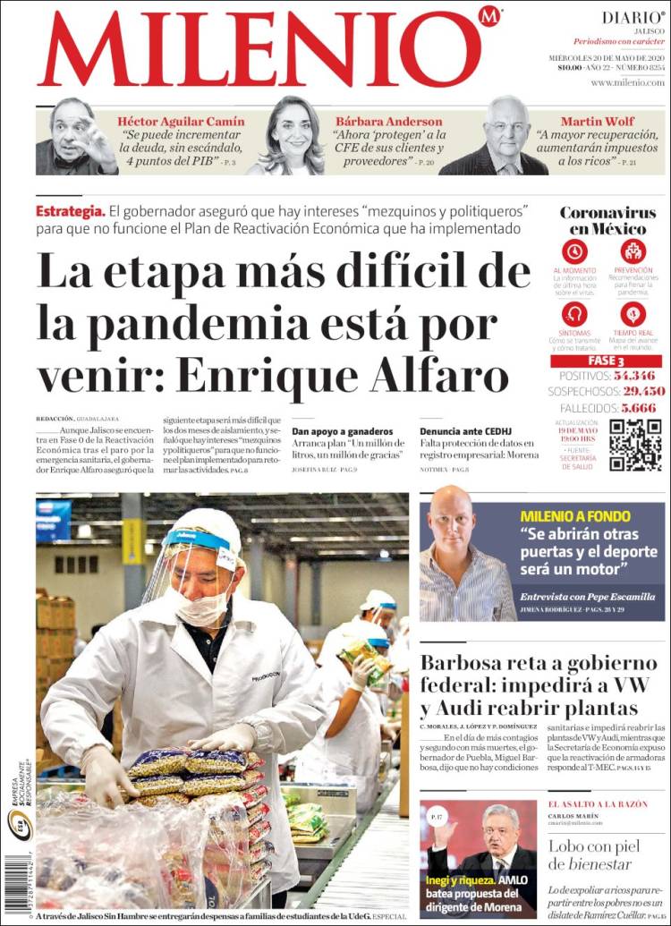 Portada de Milenio - Jalisco (Mexico)