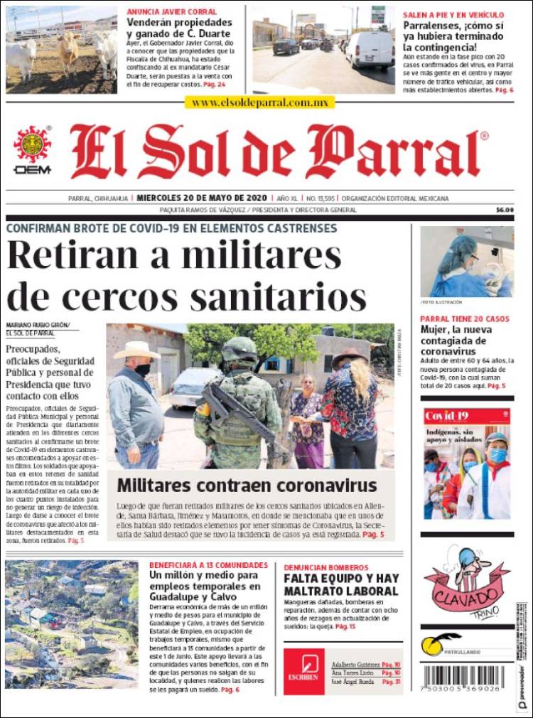 Portada de El Sol de Parral (Mexico)