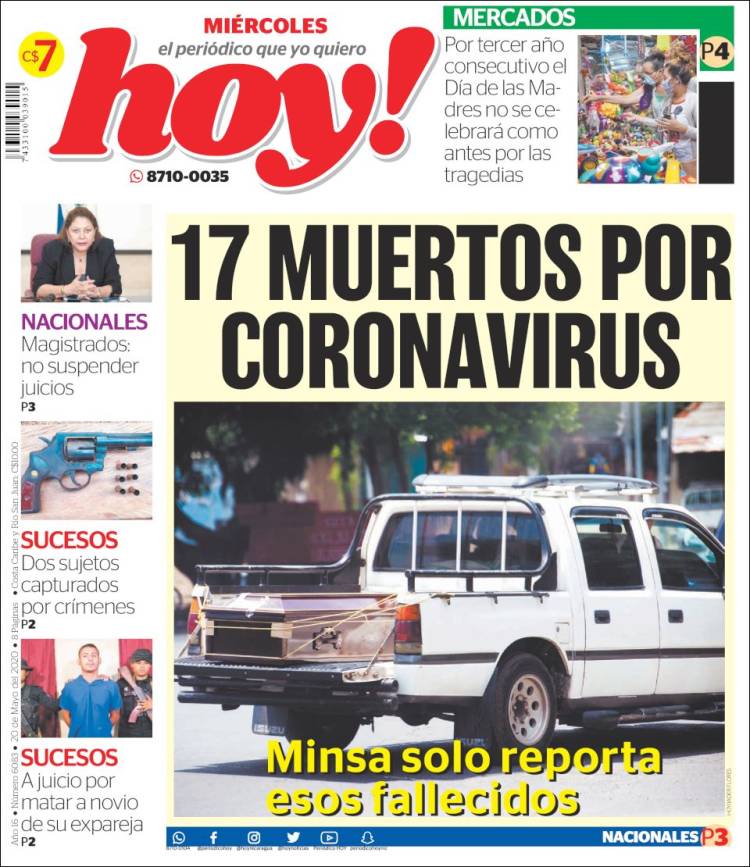 Portada de Hoy (Nicaragua)