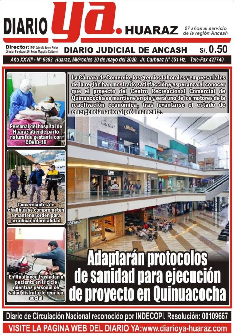 Portada de Diario Ya (Perú)
