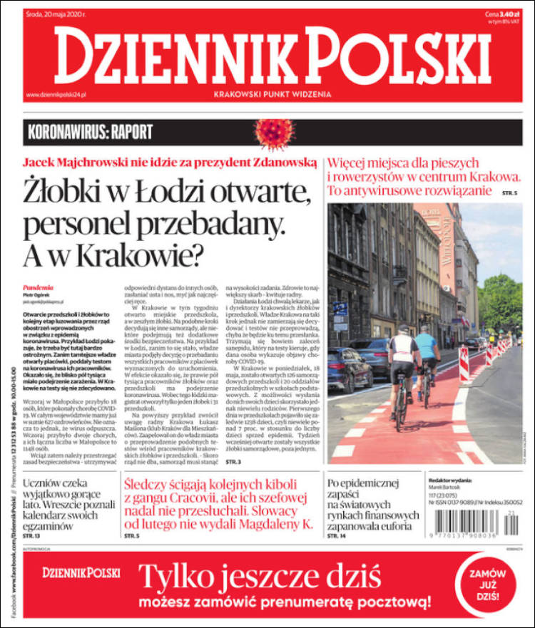 Portada de Dziennik (Polonia)