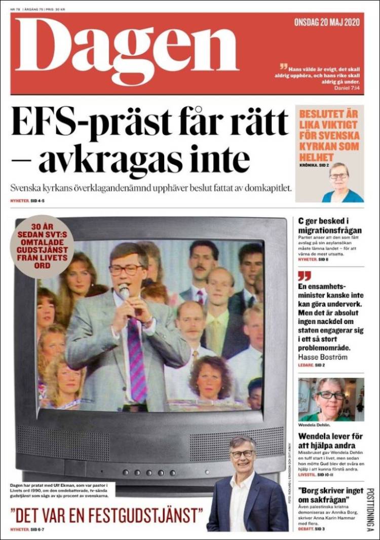Portada de Dagen (Suecia)
