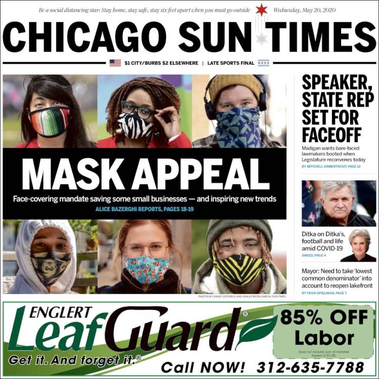 Portada de Chicago Sun-Times (USA)