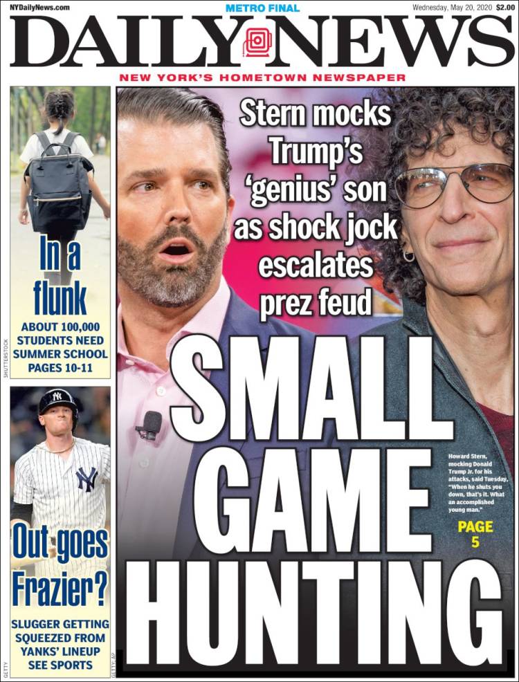 Portada de Daily News - New York (USA)