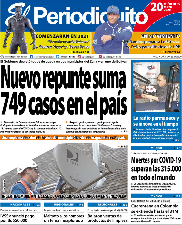 Portada de Periodiquito de Aragua (Venezuela)