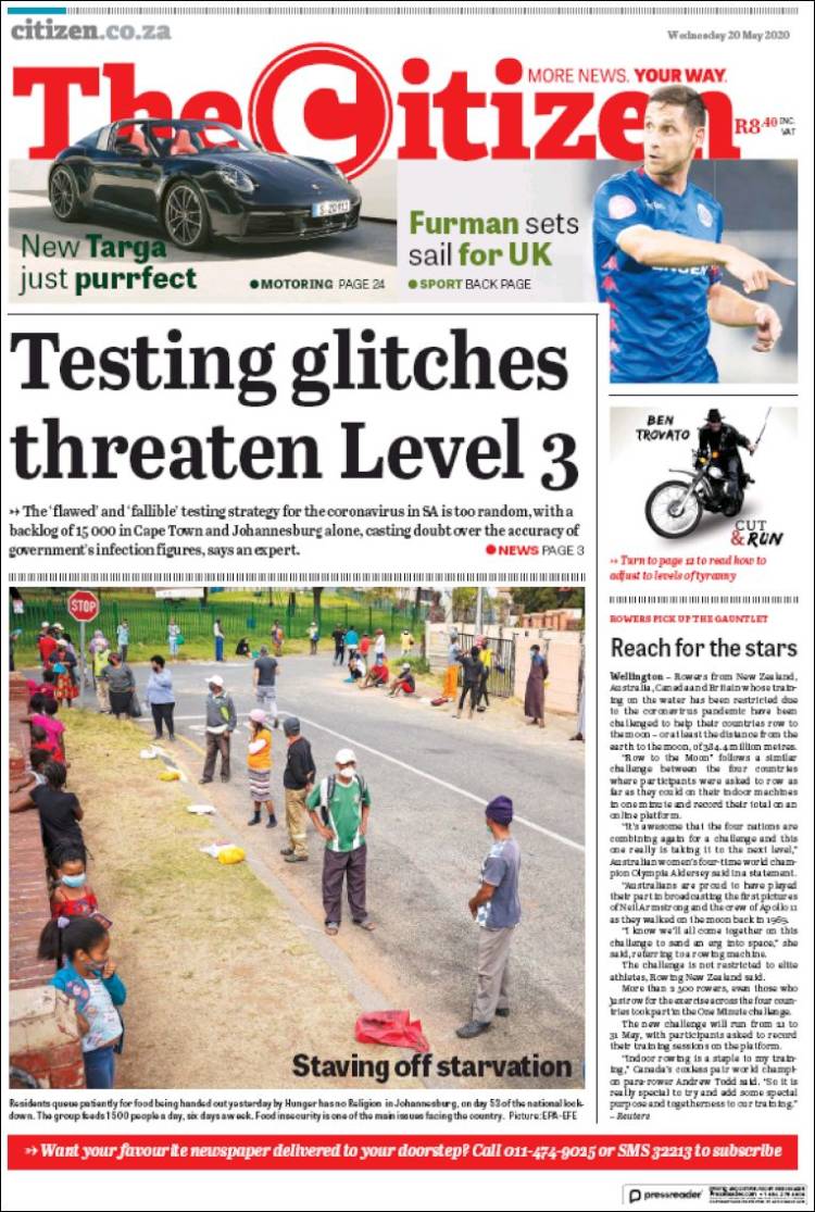 Portada de The Citizen (Sud&aacute;frica)