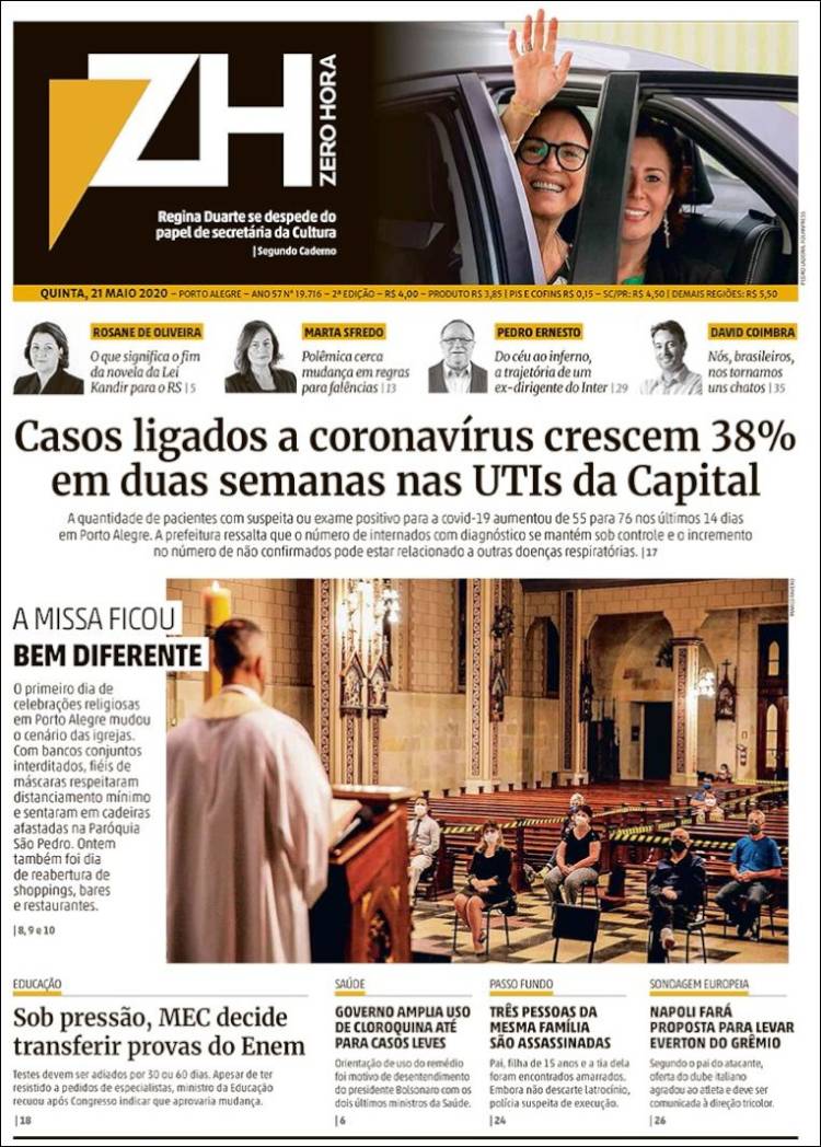 Portada de Zero Hora (Brasil)