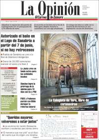 Portada de La Opinión - El Correo de Zamora (España)