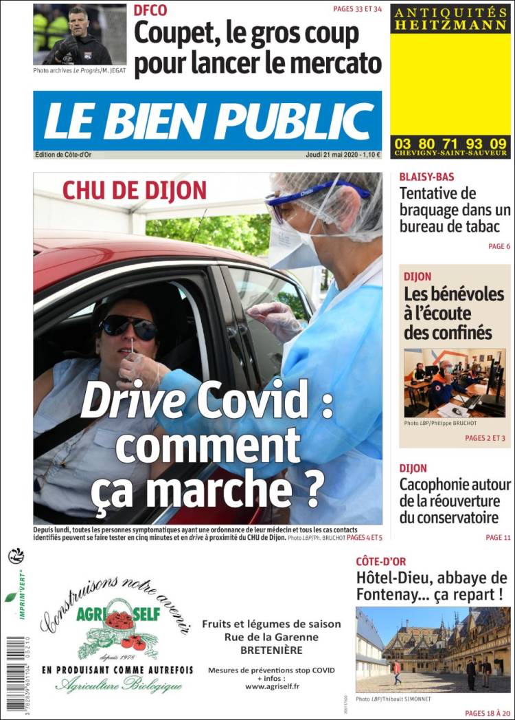 Portada de Le Bien Public (France)