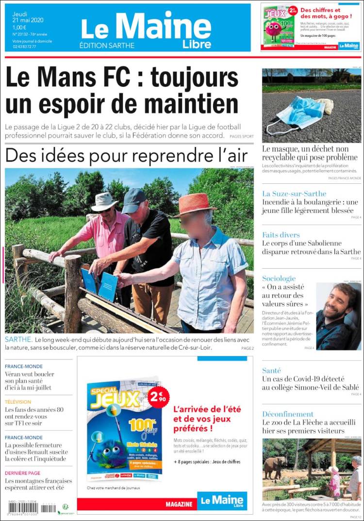 Portada de Le Maine Libre (France)