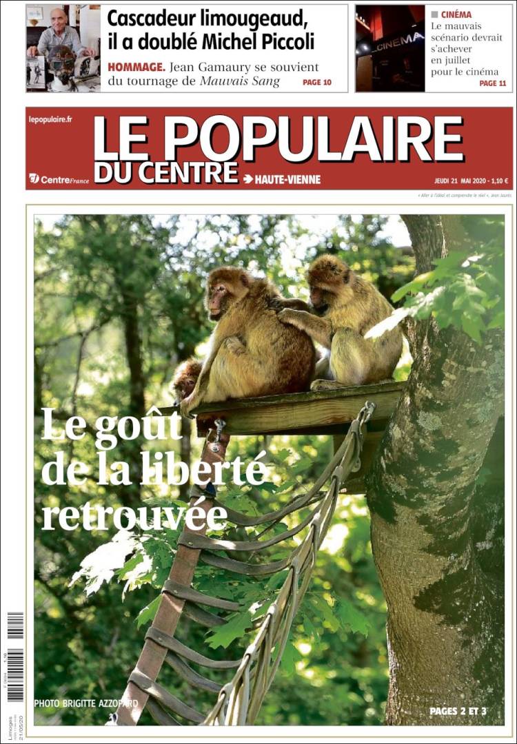 Portada de Le Populaire du Centre (Francia)