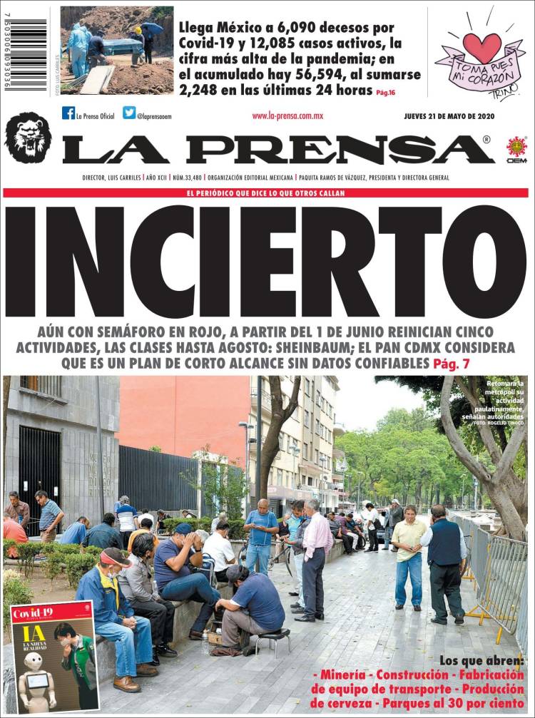 Portada de La Prensa (M&eacute;xico)