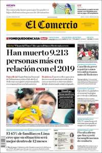 Portada de El Comercio (Per&uacute;)