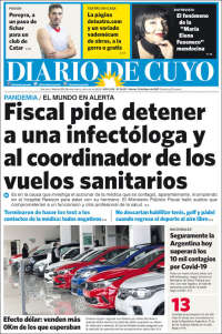 Portada de Diario de Cuyo (Argentina)