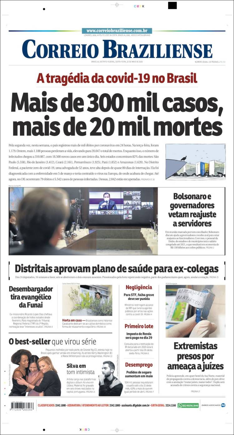 Portada de Correio Braziliense (Brasil)