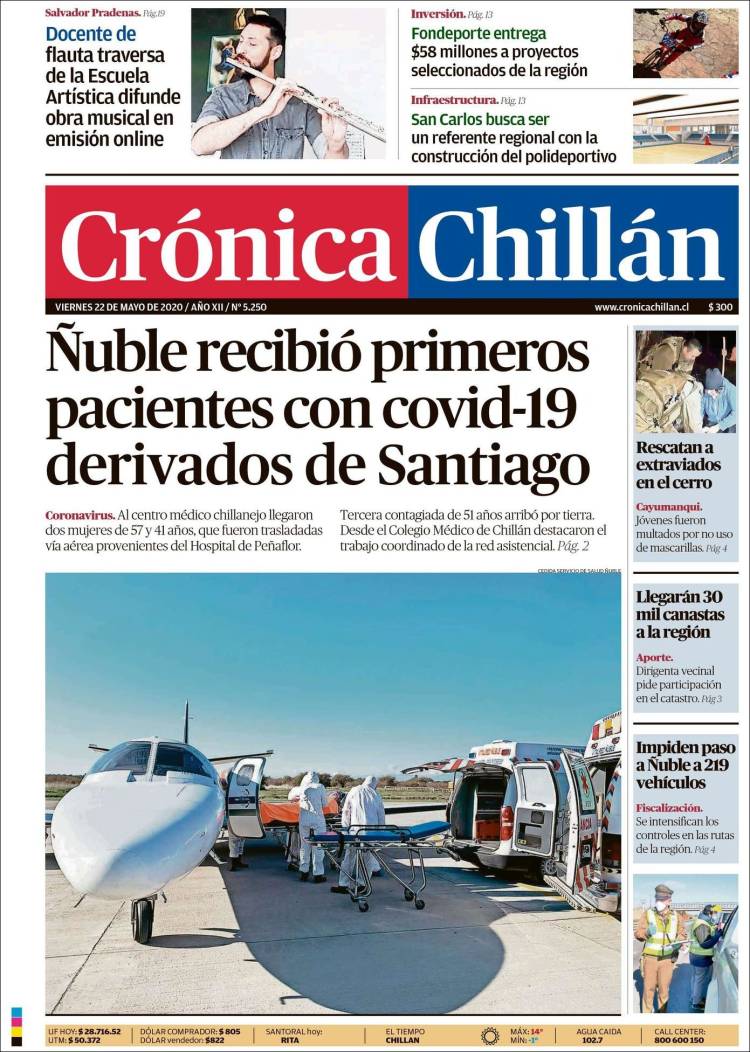 Portada de Crónica Chillán (Chile)