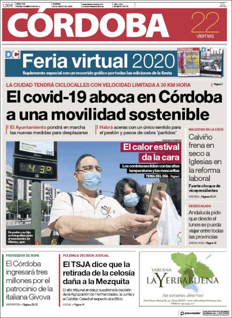 Portada de Diario de Córdoba (España)