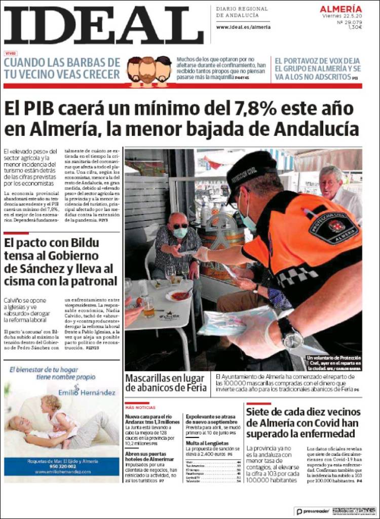 Portada de Ideal Almeria (Spain)