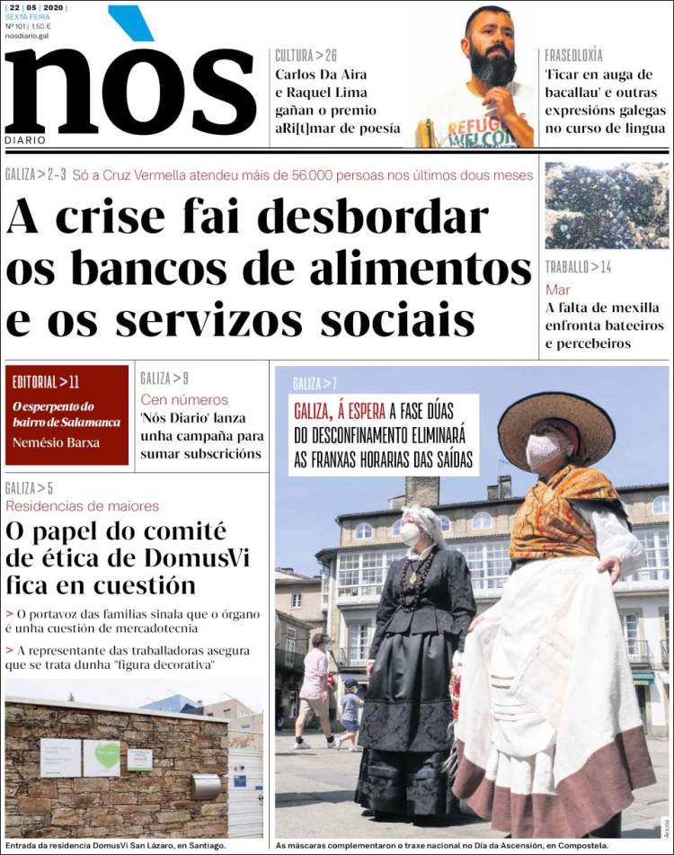 Portada de Nòs Diario (España)