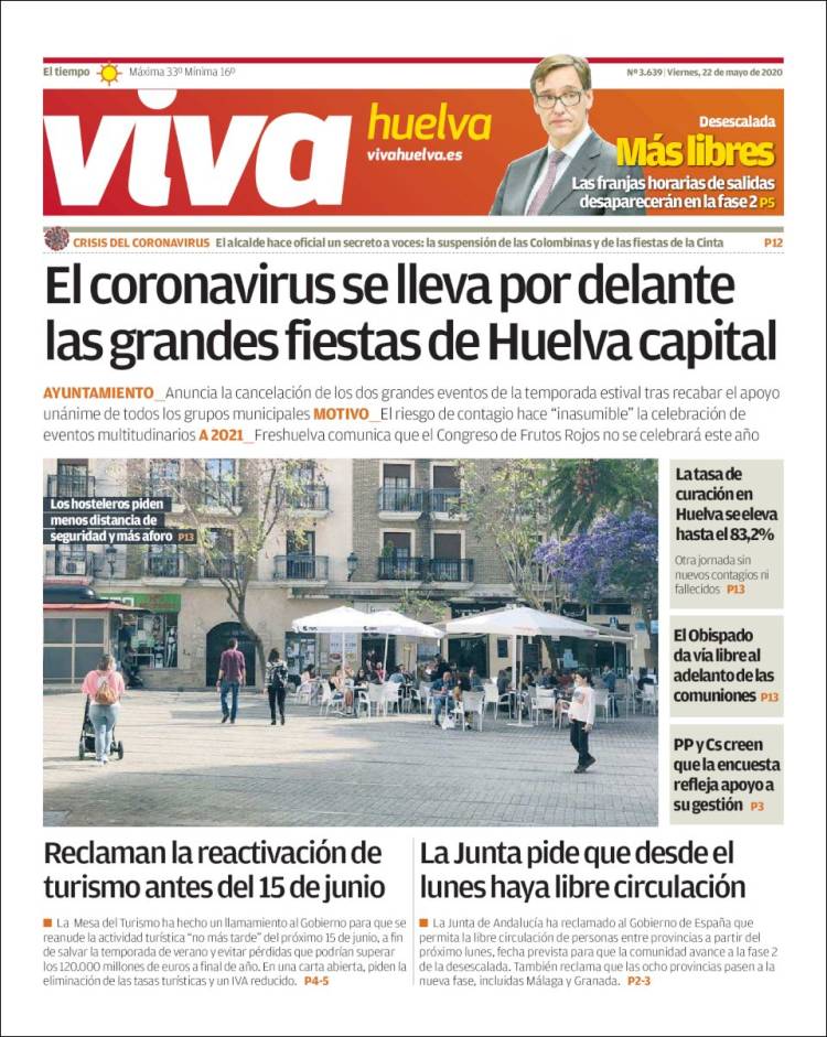 Portada de Viva Huelva (España)