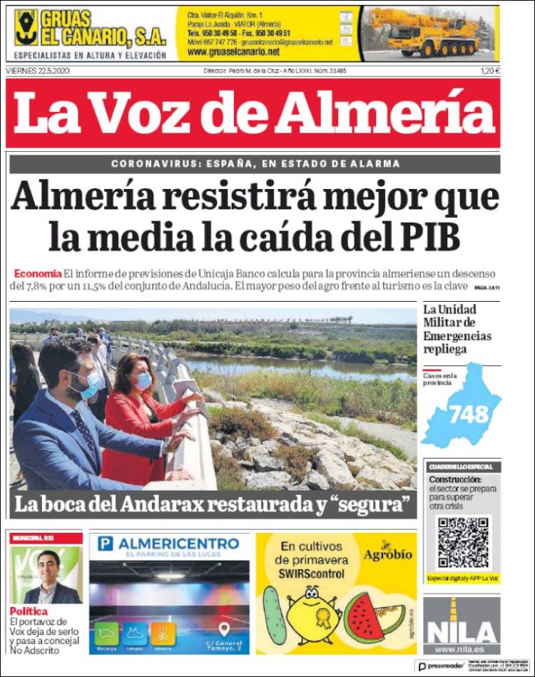 Portada de La Voz de Almería (Spain)