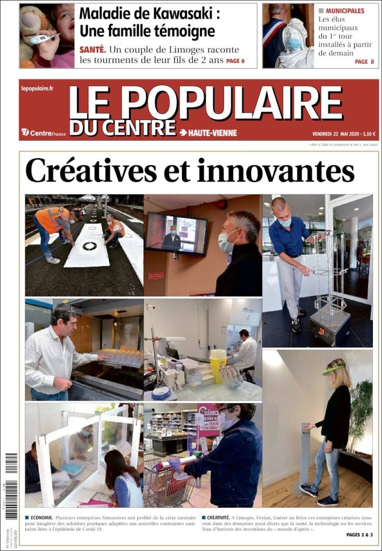 Portada de Le Populaire du Centre (Francia)