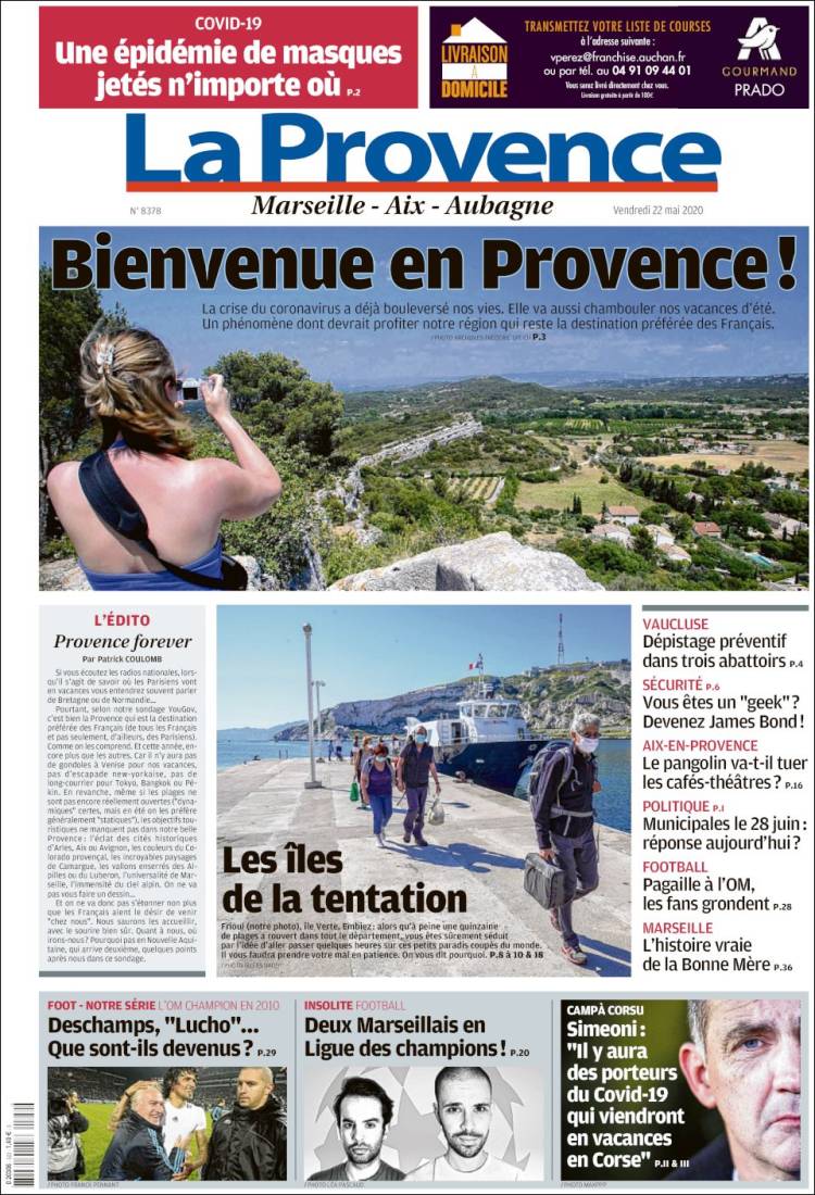 Portada de La Provence (Francia)