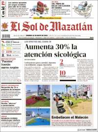 Portada de El Sol de Mazatlán (México)