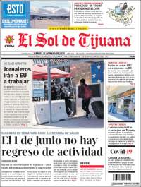 Portada de El Sol de Tijuana (México)