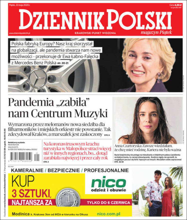 Portada de Dziennik (Polonia)