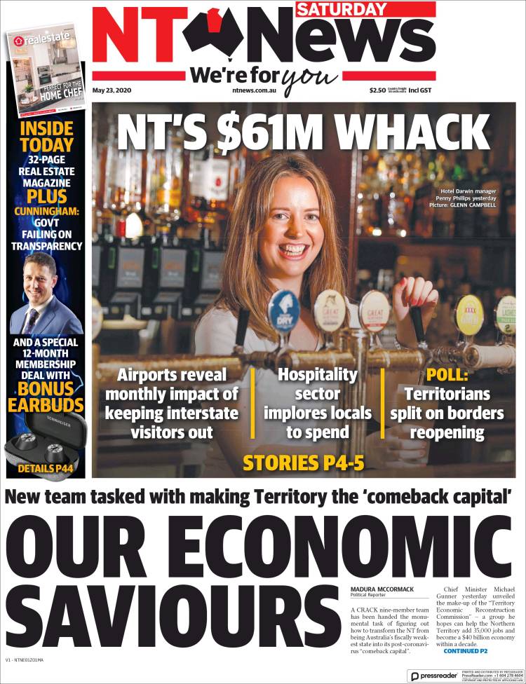 Portada de Northern Territory News (Australia)