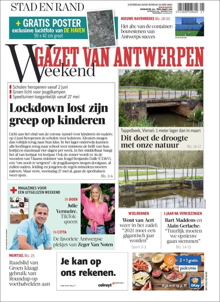 Portada de Gazet van Antwerpen (B&eacute;lgica)
