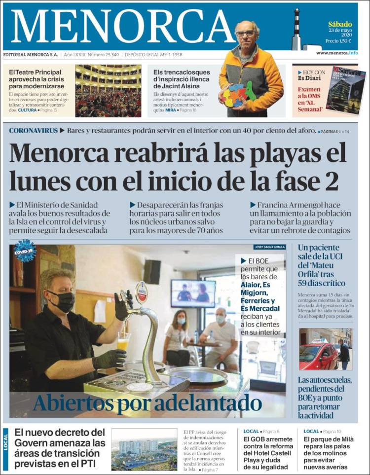 Portada de Menorca - Diario Insular (Spain)