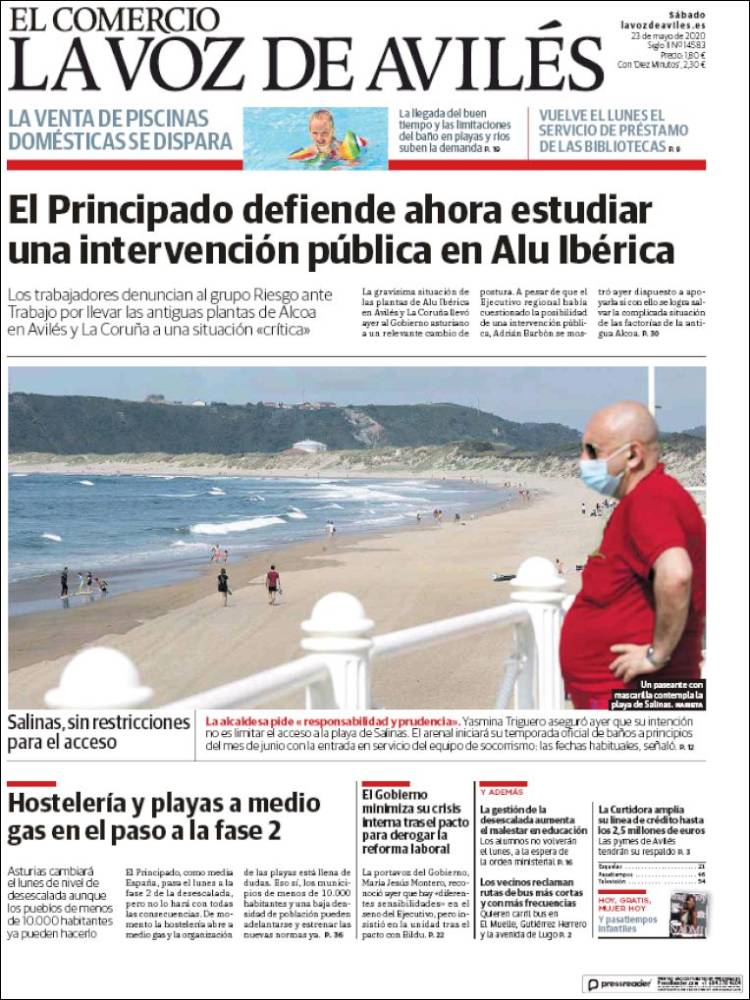 Portada de El Comercio - Avilés (Spain)