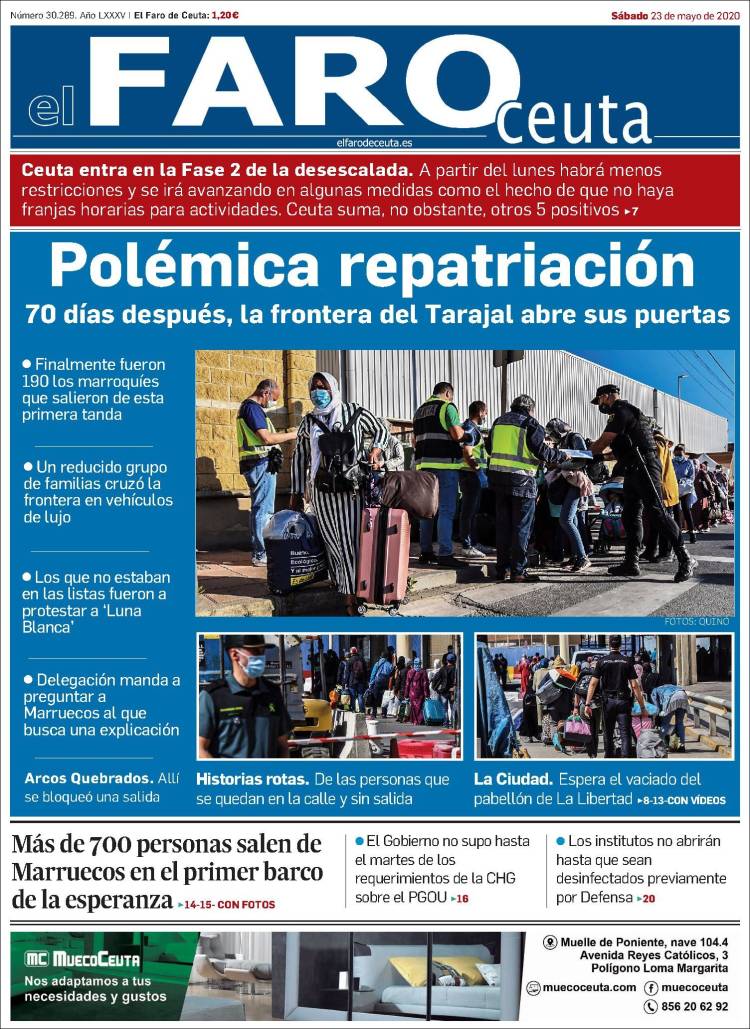 Portada de El Faro de Ceuta (Spain)