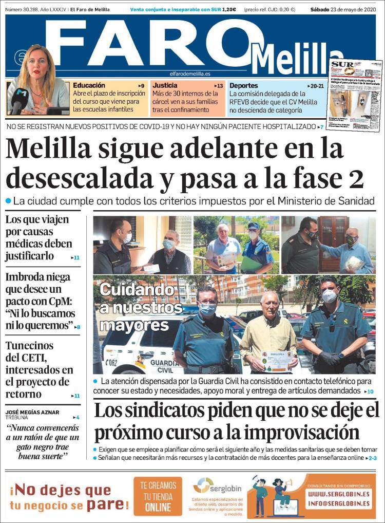 Portada de El Faro de Melilla (Spain)