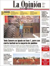 Portada de La Opinión - El Correo de Zamora (Spain)