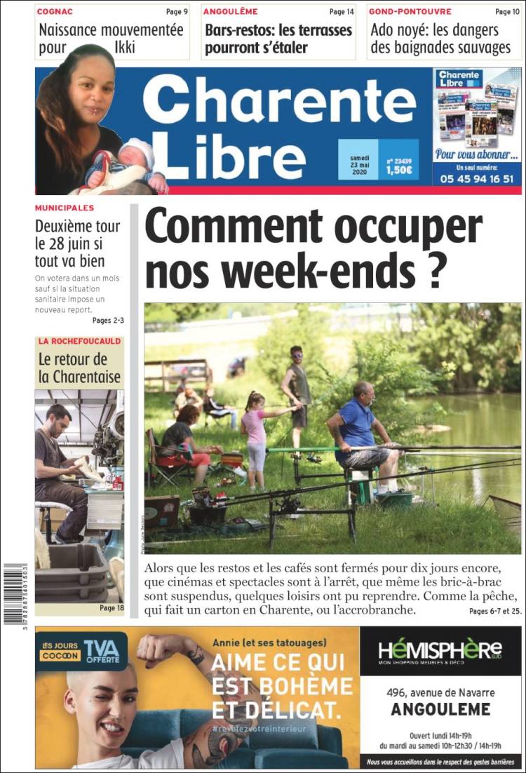 Portada de Charente Libre (France)