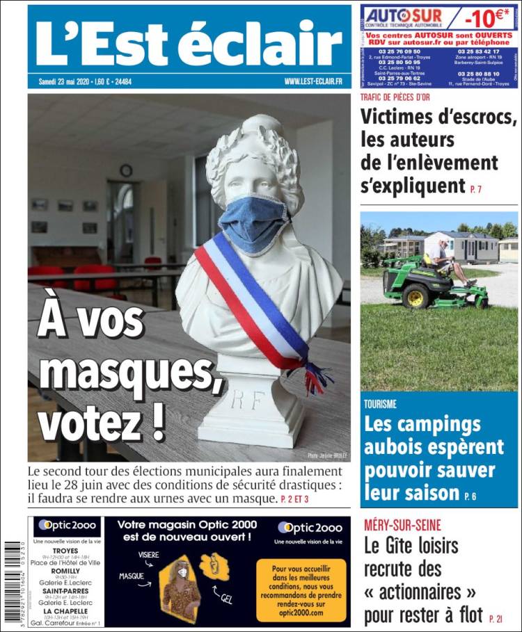 Portada de L'Est Eclair (France)