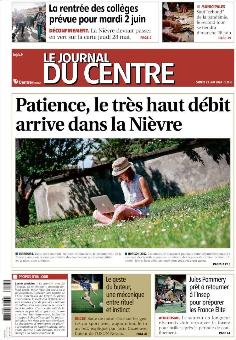 Portada de Le Journal du Centre (France)