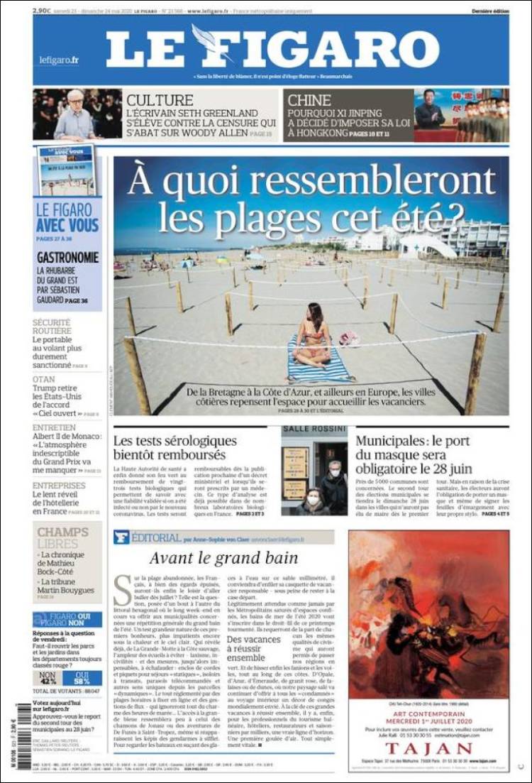 Portada de Le Figaro (Francia)