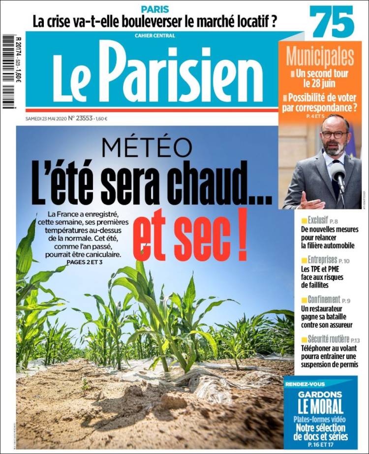 Portada de Le Parisien (Francia)