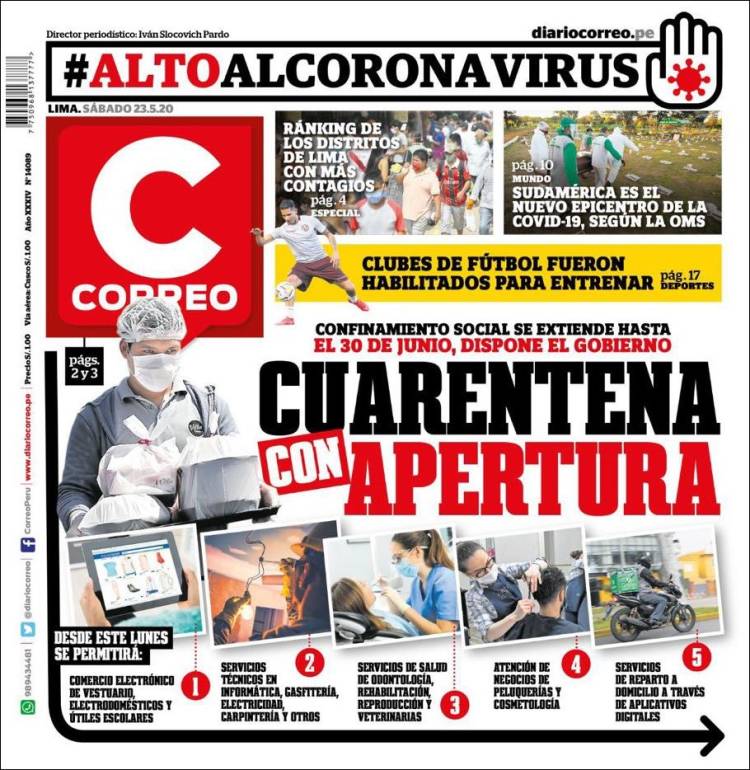 Portada de Diario Correo (Per&uacute;)